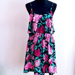 ELLE Floral Print Tiered Dress